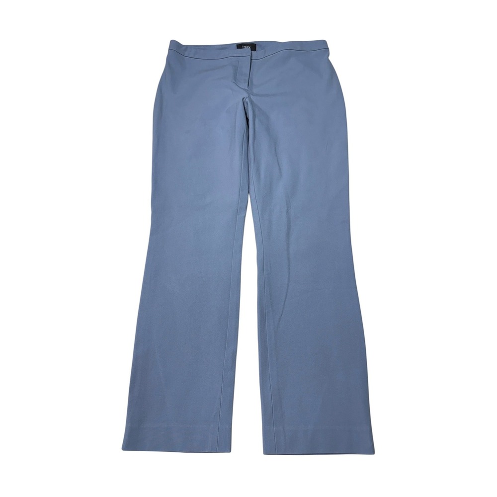 Theory Dusty Blue Cotton Blend Tailored Womens Size 4 W30 L26‎ Made USA